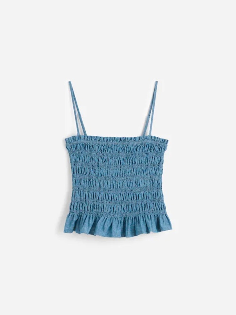 Denim Smocked Tank Brinkley WashSuper Stretch